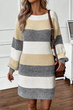 Striped Knit Sweater Dress for Women