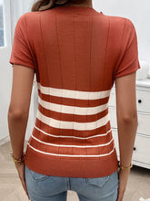 Striped Knit Top for Women in 100 Percent Viscose