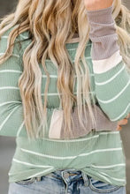 Striped Round Neck Long Sleeve T-Shirt Woman T Shirts