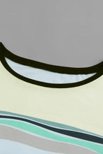 Striped Round Neck Long Sleeve Top Woman T Shirts