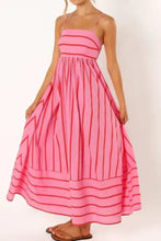 Striped Square Neck Cami Dress Woman Maxi Dress