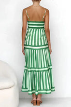 Striped Tiered Maxi Cami Dress Casual Dresses