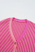 Striped V-Neck Button Up Cardigan Woman Outerwear