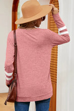 Striped V-Neck Long Sleeve T-Shirt Woman T Shirts