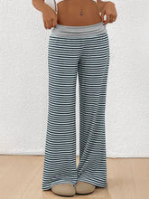 Striped Wide Leg Pants Woman Pants