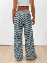 Striped Wide Leg Pants Woman Pants