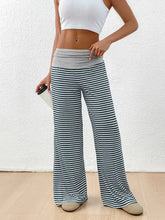 Striped Wide Leg Pants Woman Pants