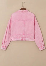 Studded Button Up Denim Jacket Woman Outerwear