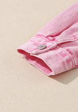 Studded Button Up Denim Jacket Woman Outerwear