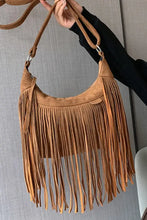Suede Fringe Adjustable Strap Shoulder Bag Shoulder Bags