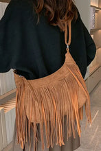 Suede Fringe Adjustable Strap Shoulder Bag Shoulder Bags