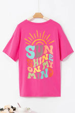 SUN SHINE ON MY MIND Round Neck T-Shirt Woman T Shirts