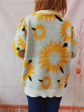 Sunflower Knit Sweater with Long Sleeve Length Sweater Pullovers