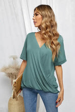 Surplice Half Sleeve T-Shirt Woman T Shirts