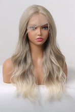 Synthetic long wave ombre wig with medium blonde highlights, cap included