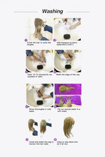 Synthetic long wave ombre wig with medium blonde highlights, cap included