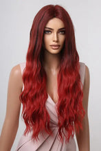 Synthetic long wave red ombre wig, heat safe hair extensions