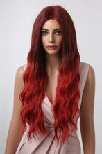 Synthetic long wave red ombre wig, heat safe hair extensions