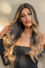 Synthetic long wavy ombre brown blonde wig, heat safe with cap included
