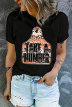 TAKE A NUMBER Graphic Tee Black Woman T Shirts