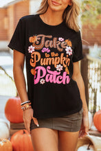 Take Me to the Pumpkin Patch Black T Shirt and Olive Green Mini Skirt Set Black