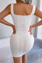 Tan Cable Knit Sleeveless Mini Dress