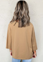 Tan Floral Star Cotton Blend T Shirt for Women