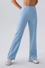 Tan High Waisted Flared Yoga Pants for Women