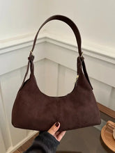Taupe faux leather medium shoulder bag with curved handle and chain detail