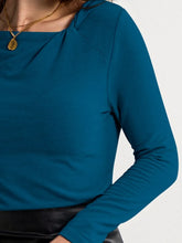 Teal Long Sleeve T Shirt for Women