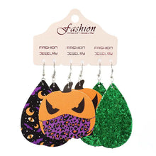 Teardrop Shape Halloween Theme Dangle Earrings Style E One Size Earrings