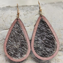 Teardrop Shape Wooden Dangle Earrings Style J One Size Earrings