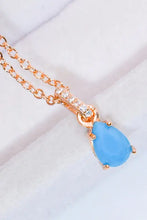 Teardrop Turquoise 4-Prong Pendant Necklace Necklaces