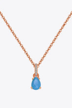 Teardrop Turquoise 4-Prong Pendant Necklace Necklaces