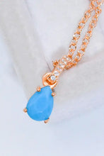Teardrop Turquoise 4-Prong Pendant Necklace Necklaces