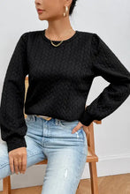 Texture Round Neck Long Sleeve Sweatshirt Woman Sweatshirts