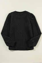 Texture Round Neck Long Sleeve Sweatshirt Woman Sweatshirts