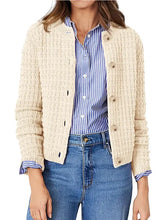 Textured Knit Button-Front Cardigan Cardigans