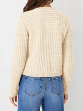 Textured Knit Button-Front Cardigan Cardigans