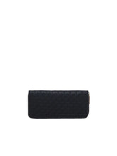 Textured PU Leather Wallet in White Black or Pink Woven Pattern