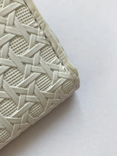 Textured PU Leather Wallet in White Black or Pink Woven Pattern Wallets