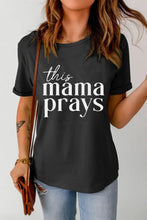 THIS MAMA PRAYS Graphic Tee Black Woman T Shirts