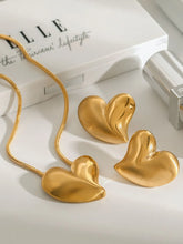 Three Gold Heart Pendants Necklace 18K Plated with Adjustable Chain Length