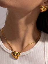 Three Gold Heart Pendants Necklace 18K Plated with Adjustable Chain Length