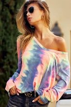 Tie Dye French Terry Long Sleeve Top for Women Woman T Shirts