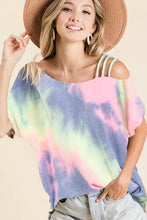 Tie Dye French Terry One Shoulder Top for Women