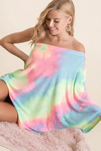 Tie Dye French Terry One Shoulder Top for Women Woman T Shirts