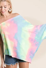 Tie Dye French Terry One Shoulder Top for Women Woman T Shirts