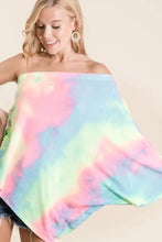 Tie Dye French Terry One Shoulder Top for Women Woman T Shirts