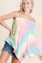 Tie Dye French Terry One Shoulder Top for Women